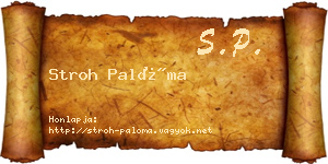 Stroh Palóma névjegykártya